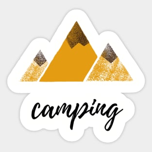 Camping lovers retro mountains adventures outdoors Sticker